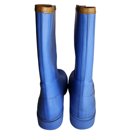 TORY BURCH EUC SZ 6 RAIN BOOTS LILAC PURPLE WITH tan trim - Picture 3 of 5